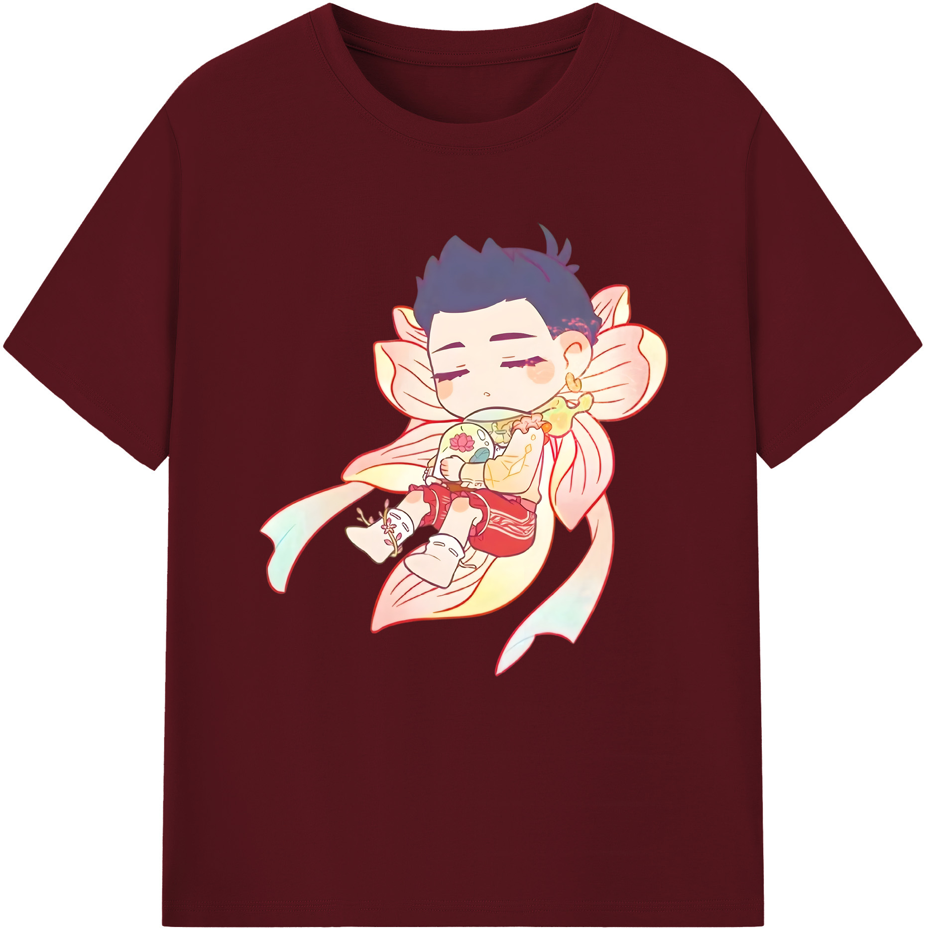 （画像用） Ne Zha 2 ナタ 魔童の大暴れ 綿100％半袖Tシャツ（フロントプリント）
